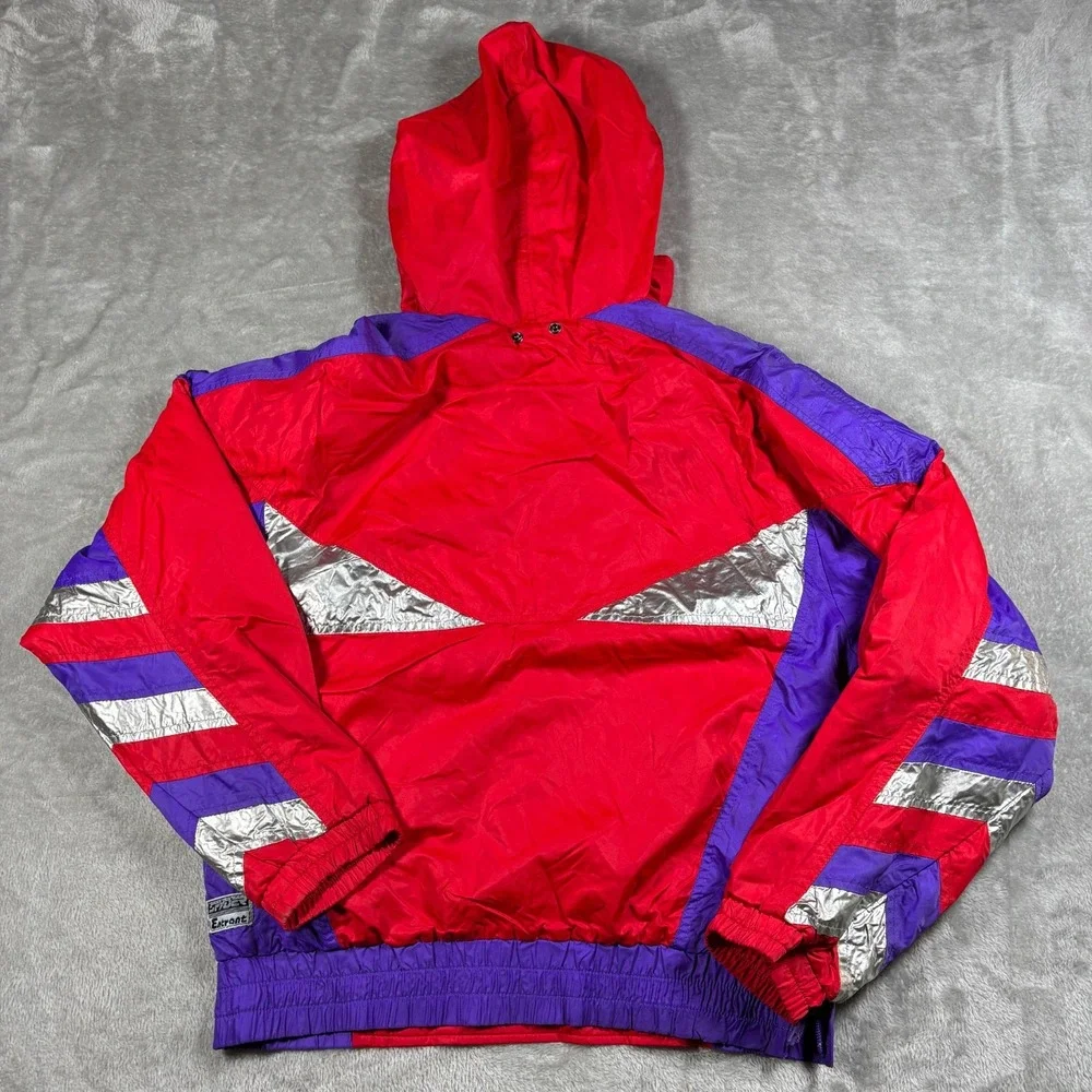 Vintage Spyder Jacket Men Small Red Ski Pullover Quarter Zip Thinsulate 80s Snow - Picture 3 of 14